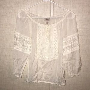 White lacy blouse